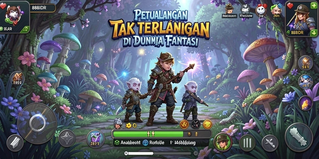 Screenshot gameplay 888IDR menampilkan aksi petualangan yang mendebarkan.