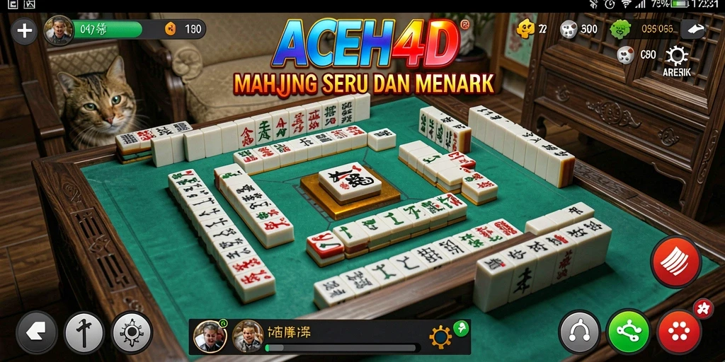 Gambaran gameplay ACEH4D yang mendebarkan dan penuh strategi Mahjong.