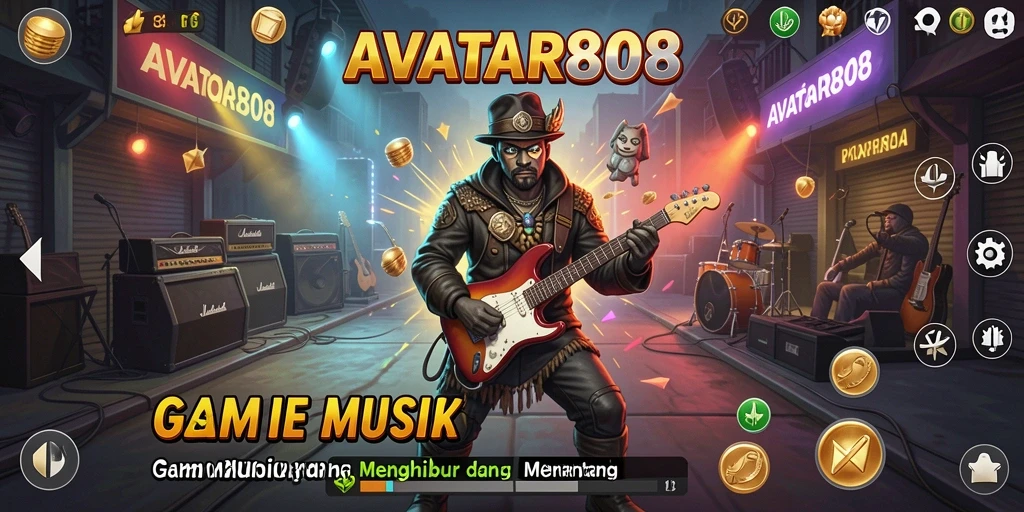 Tampilan gameplay mengasyikkan dalam AVATAR808 yang penuh warna.
