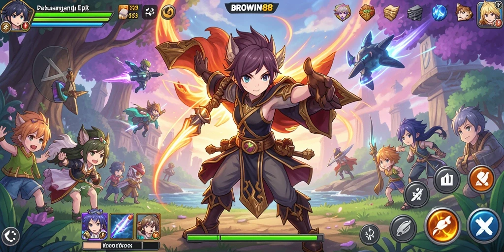 Tampilan luar biasa dari gameplay BROWIN88 yang penuh warna.
