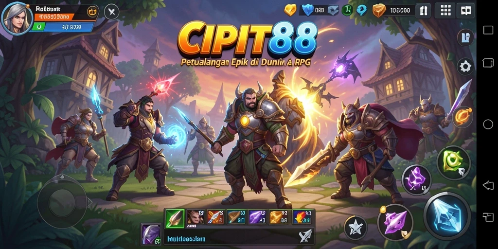 Tampilan gameplay menampilkan aksi seru dalam CIPIT88.