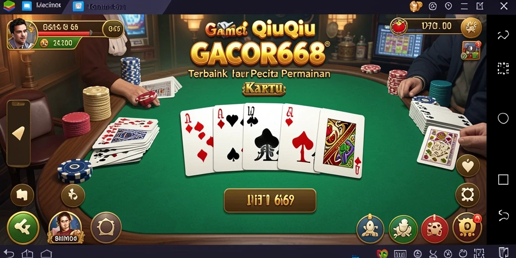 Tampilan gameplay seru GACOR668 dalam permainan QiuQiu.