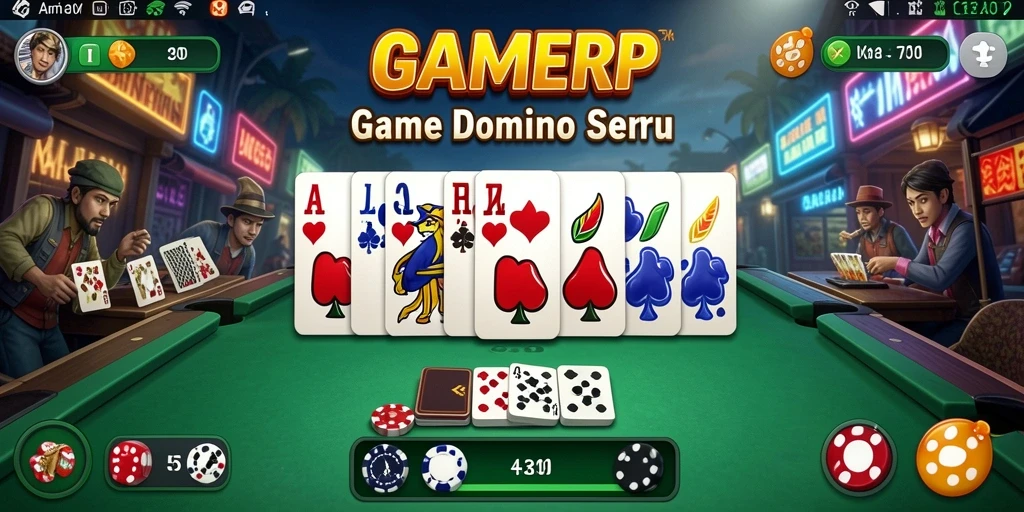 Tampilan gameplay domino yang seru dan menarik di GAMERP.