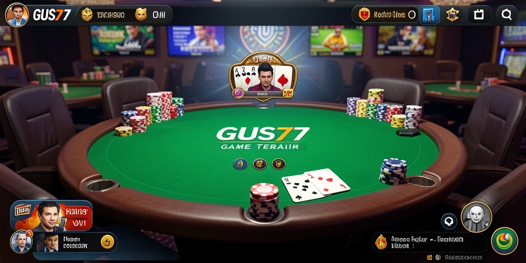 Gameplay seru dan kompetitif di aplikasi GUS77 Poker.