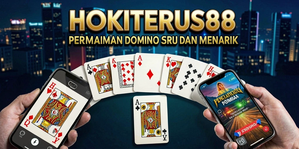 Tampilan gameplay menegangkan dalam HOKITERUS88, penuh strategi domino.
