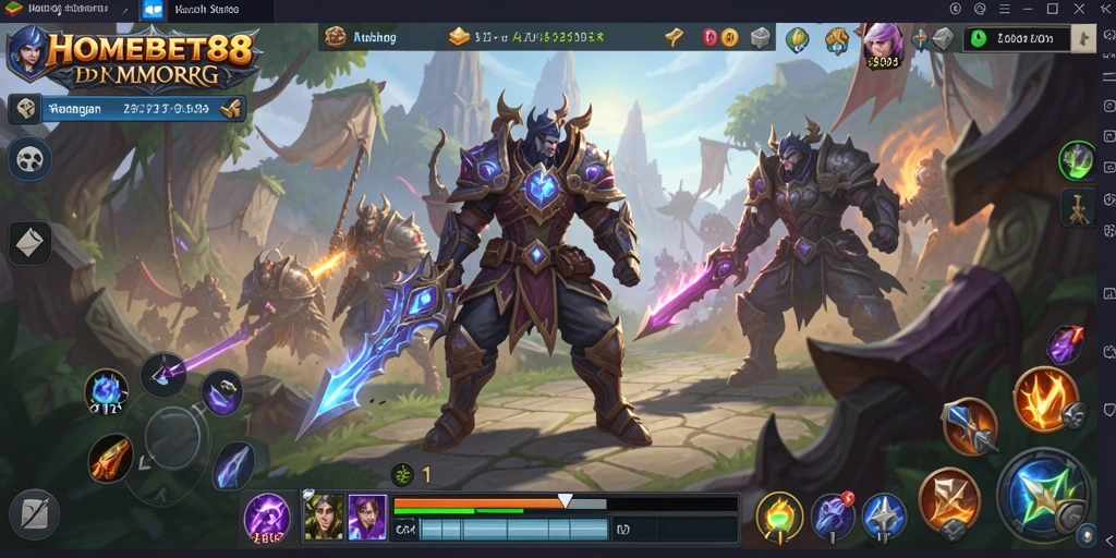 Tangkapan layar gameplay HOMEBET88 yang menampilkan pertarungan epik antar pemain.