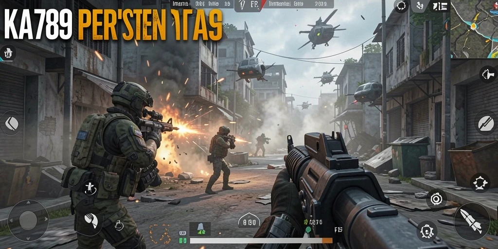 Screenshot dari gameplay KA789 menampilkan aksi tembak-menembak yang mendebarkan.