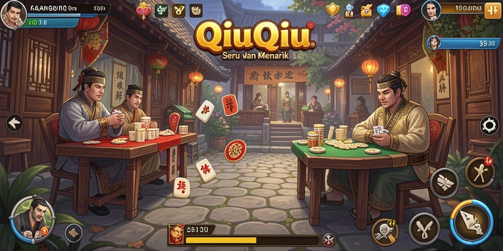 Tampilan gameplay KAGANDAN yang seru dan menantang di QiuQiu.