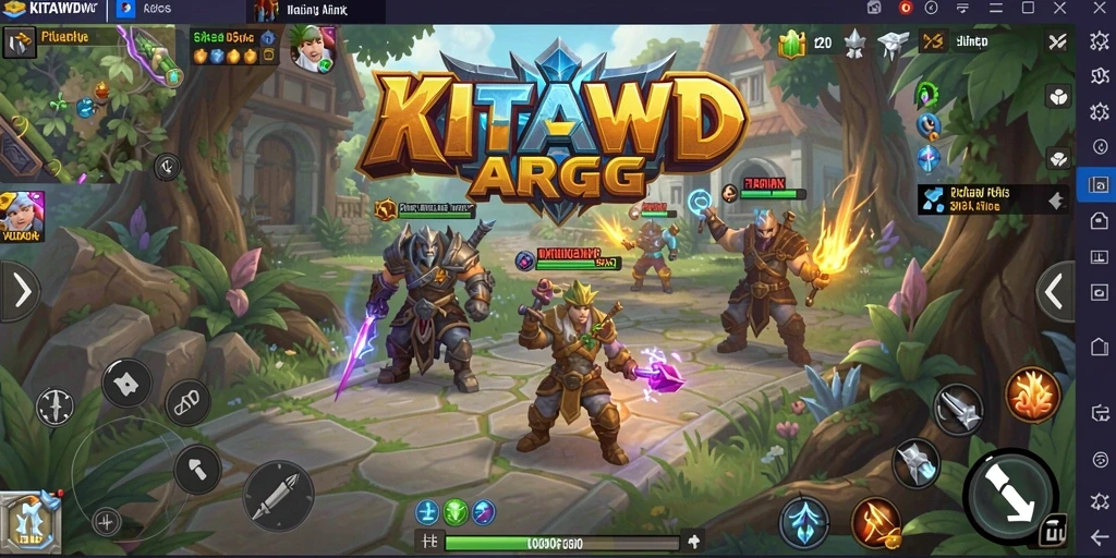 Screenshot KITAWD menampilkan aksi seru dalam pertarungan ARPG.
