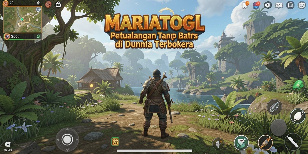 Screenshot MARIATOGL menampilkan petualangan seru di dunia terbuka.