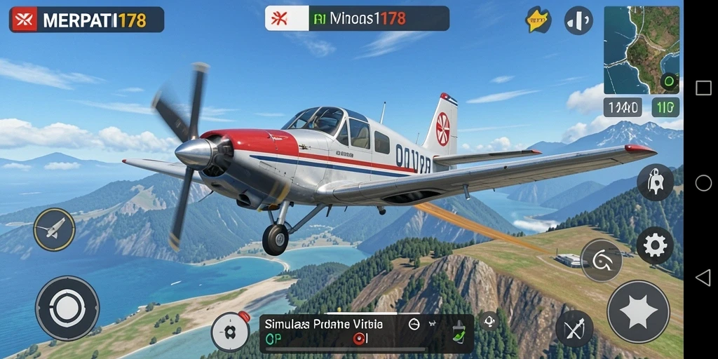 Pengalaman gameplay realistis dalam simulasi penerbangan MERPATI178.