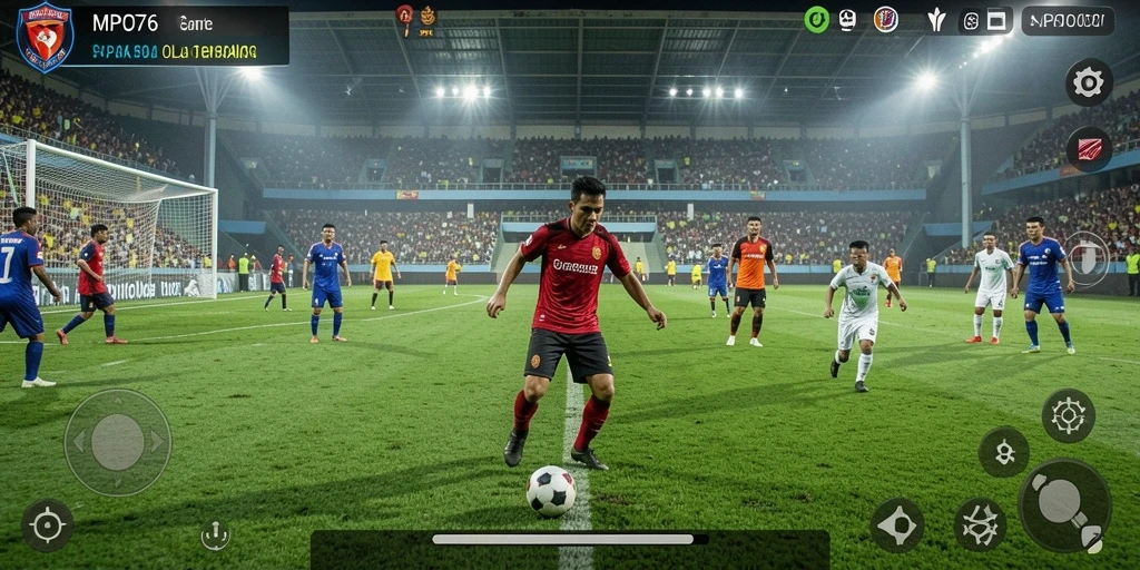 Gameplay MPO76 yang intens dan menegangkan saat pertandingan.
