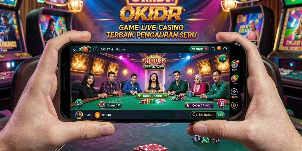 Gameplay Live Casino yang seru dan interaktif di OKIDR.