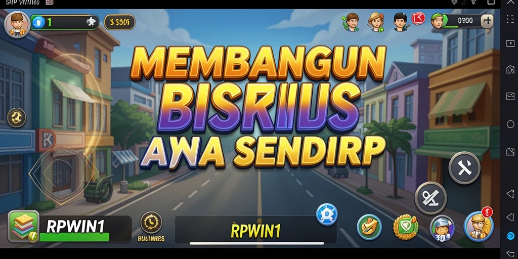 Screenshot RPWIN1 menampilkan gameplay menarik saat mengelola bisnis.
