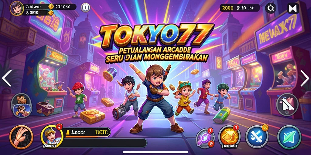 Tampilan gameplay yang penuh aksi dan seru dari TOKYO77.