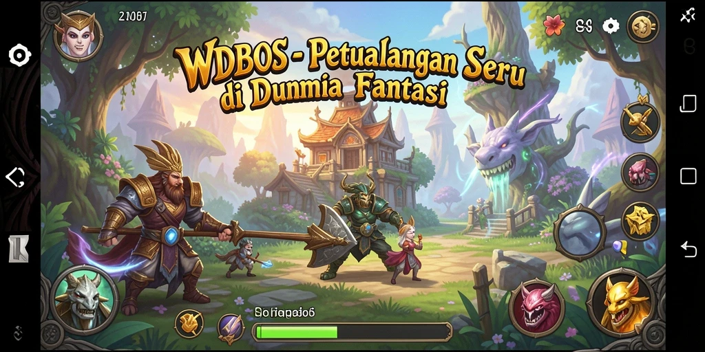 Screenshot gameplay WDBOS dengan adegan petualangan yang menarik.